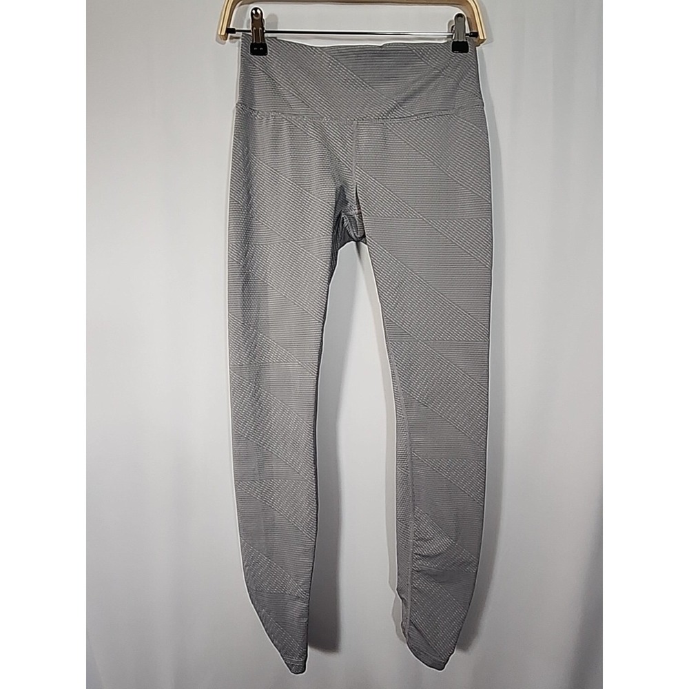 Prana Misty Legging Cropped Ruched Cuff High Rise Stretch Grey Textured Womens S - Picture 1 of 12
